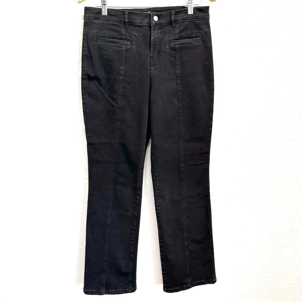 J. McLaughlin S-8 Emmie Black Straight Leg Jeans Slacks Pants Stretchy Comfy